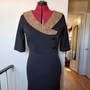 Leopard Wiggle Dress from Lindy Bop